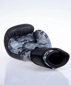 Fighter Boxing Gloves SPLIT- Gray Camo/black, FBG-001C 16 Fighter Boxing Gloves SPLIT- Gray Camo/black, FBG-001C