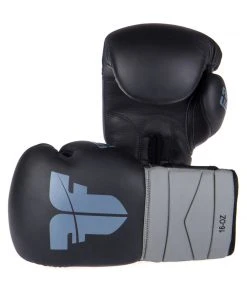 Fighter Boxing Gloves Sparring - Black/gray, FBG-002-BG