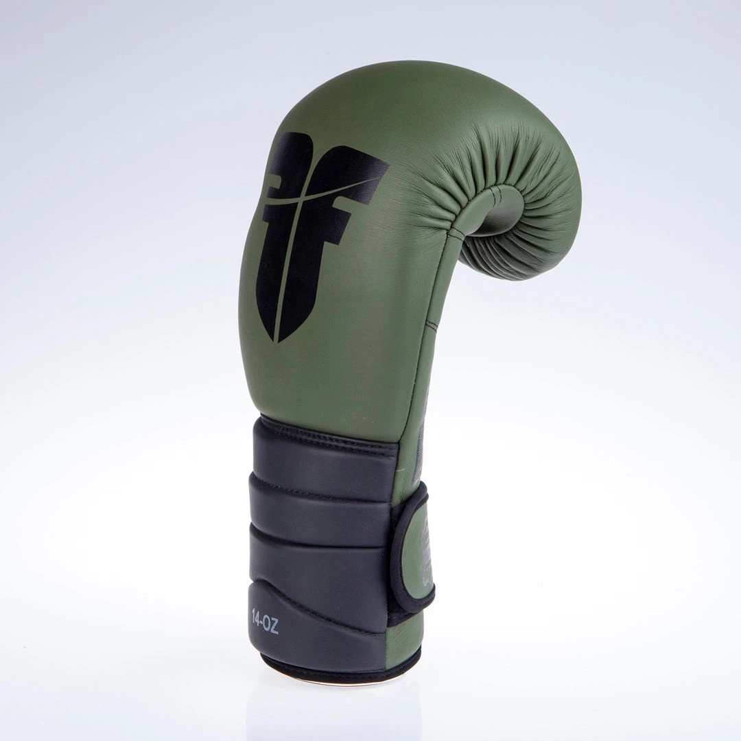 Fighter Boxing Gloves Sparring - Matt Khaki/black, FBG-002KB 5 Fighter Boxing Gloves Sparring - Matt Khaki/black, FBG-002KB