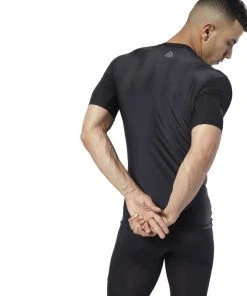 Reebok Training T-Shirts Workout Graphic Compression Tee - Black, EC0960