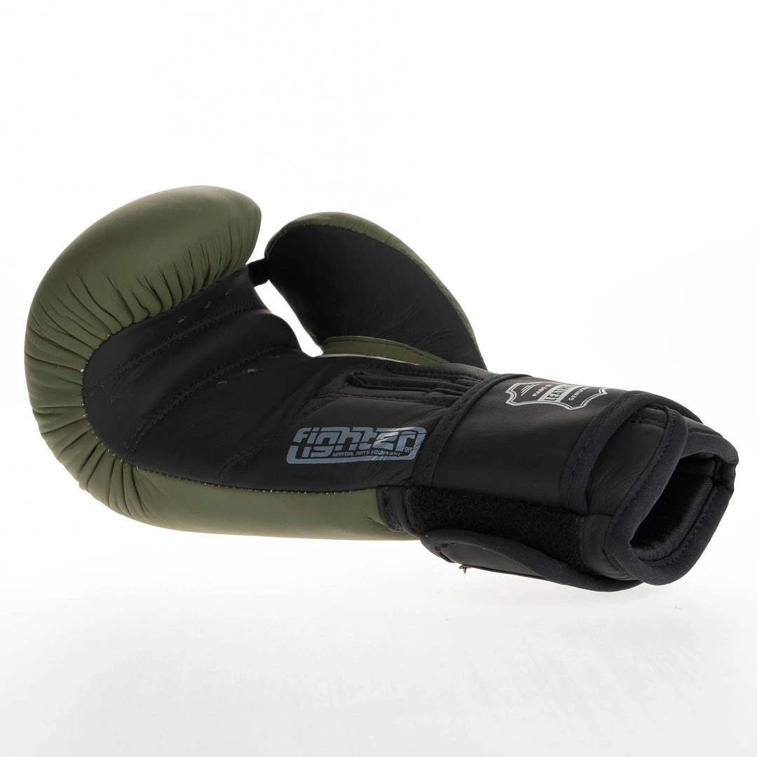 Fighter Boxing Gloves SIAM - Matt Khaki, FBG-003KB 4 Fighter Boxing Gloves SIAM - Matt Khaki, FBG-003KB