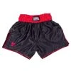 K1 & Thai Shorts Fighter Thai Trunks Bangkok Plain - Black/red, FP01 2 K1 & Thai Shorts Fighter Thai Trunks Bangkok Plain - Black/red, FP01
