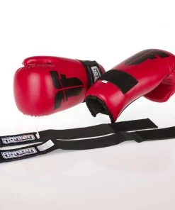 Fighter Open Gloves Strap - Dark Red, FOG-001R