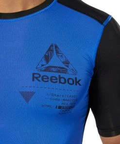 Training T-Shirts Reebok Compression T-shirt - Blue/black, DU3955 11 Training T-Shirts Reebok Compression T-shirt - Blue/black, DU3955