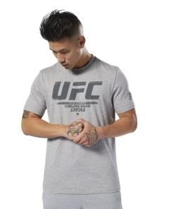 Reebok UFC Logo Tee - Grey, DU4583 T-Shirts 8 Reebok UFC Logo Tee - Grey, DU4583 T-Shirts