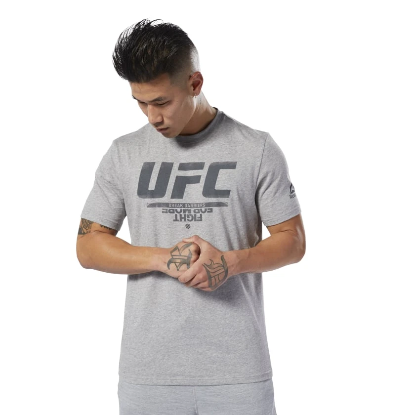 Reebok UFC Logo Tee - Grey, DU4583 T-Shirts 5 Reebok UFC Logo Tee - Grey, DU4583 T-Shirts