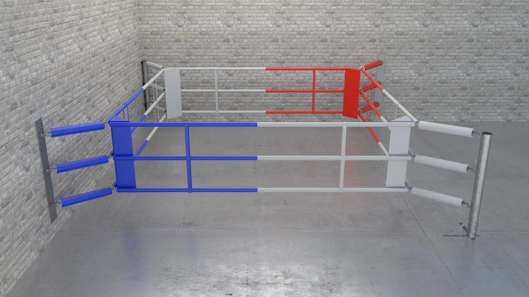 Floor Boxing Ring Fighter Wall With 3 Ropes, BRF-NF3W TRAINING 4 Floor Boxing Ring Fighter Wall With 3 Ropes, BRF-NF3W TRAINING