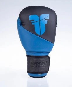 Fighter Boxing Gloves SPLIT- Matt Blue/black, FBG-001BBL