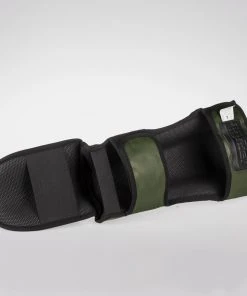 PROTECTION Fighter Shinguards Thai Classic - Khaki/black, JE1573GNB