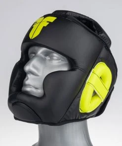 PROTECTION Headguard Fighter Sparring - Black/neon Yellow, JE1421PUBNY