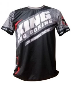 King ProBoxing Training T-shirt Star Vintage Stone - Black/grey, TTEE01-BLK/GRY Training T-Shirts