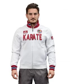 Daedo Slim Karate Jacket- White/red, CH2221 Hoodies