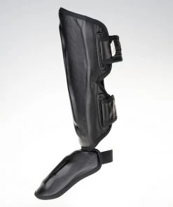 Fighter Shinguards Thai Ergo - Black, FSG-004BB 12 Fighter Shinguards Thai Ergo - Black, FSG-004BB