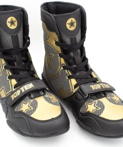 Boxing Shoes Top Ten - Black/gold, 1172-92 12 Boxing Shoes Top Ten - Black/gold, 1172-92