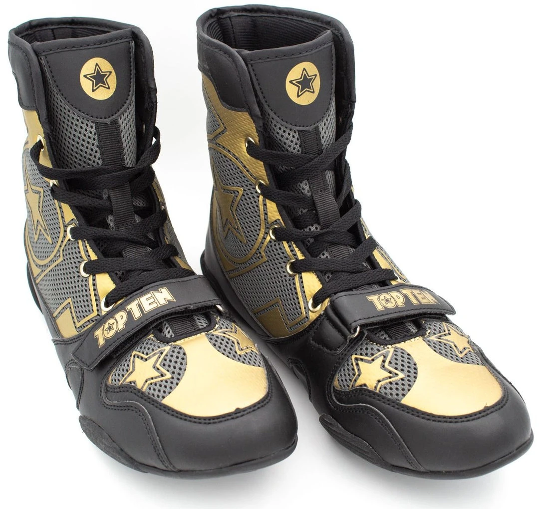 Boxing Shoes Top Ten - Black/gold, 1172-92 6 Boxing Shoes Top Ten - Black/gold, 1172-92