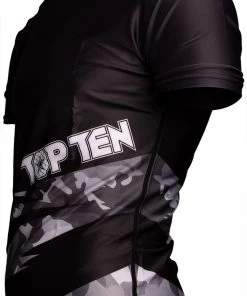 Rash Guard TOP TEN Scratched - Black, 14161-9 Rash Guards 9 Rash Guard TOP TEN Scratched - Black, 14161-9 Rash Guards