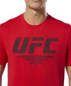 Reebok UFC Fan Gear Logo Tee - Red, DU4585 9 Reebok UFC Fan Gear Logo Tee - Red, DU4585