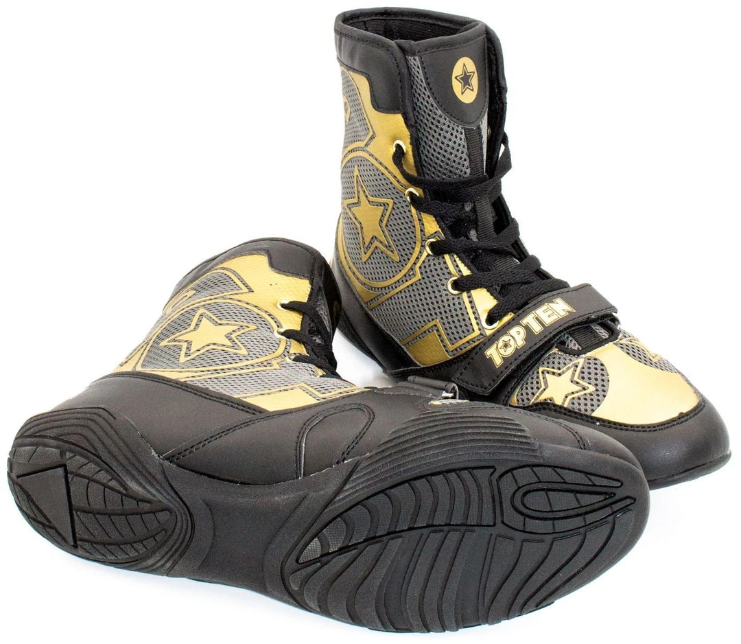 Boxing Shoes Top Ten - Black/gold, 1172-92 7 Boxing Shoes Top Ten - Black/gold, 1172-92