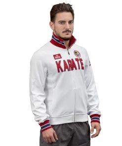 Daedo Slim Karate Jacket- White/red, CH2221 Hoodies