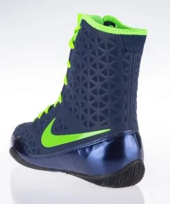 Nike KO Boxing Shoes - Blue/neon Green, 839421413
