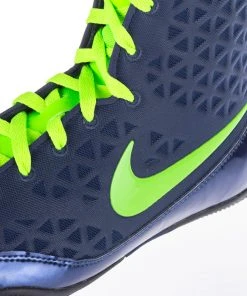 Nike KO Boxing Shoes - Blue/neon Green, 839421413