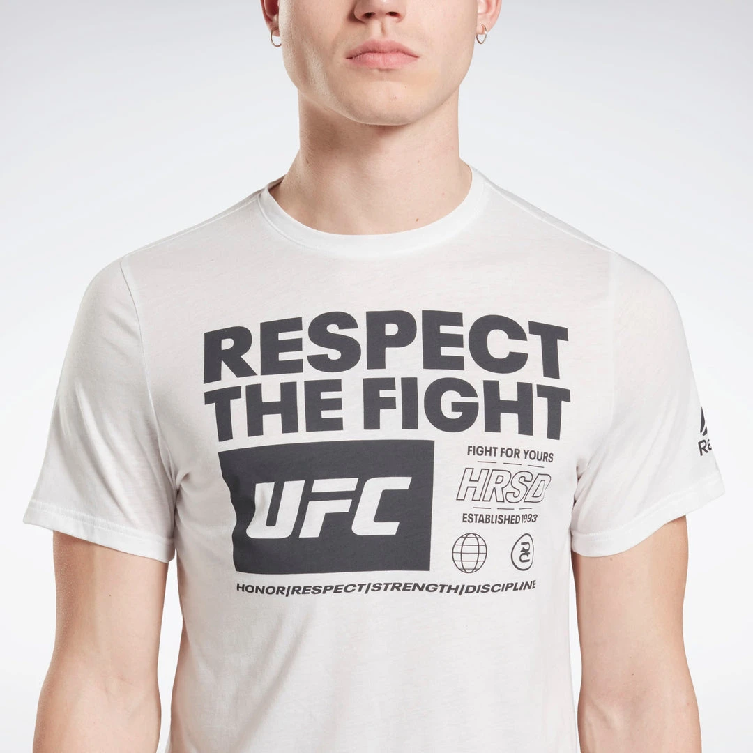Reebok UFC Fan Gear Mens T-shirt - White, FU1292 T-Shirts 4 Reebok UFC Fan Gear Mens T-shirt - White, FU1292 T-Shirts