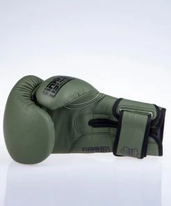 Fighter Boxing Gloves Sparring - Matt Khaki/black, FBG-002KB 16 Fighter Boxing Gloves Sparring - Matt Khaki/black, FBG-002KB