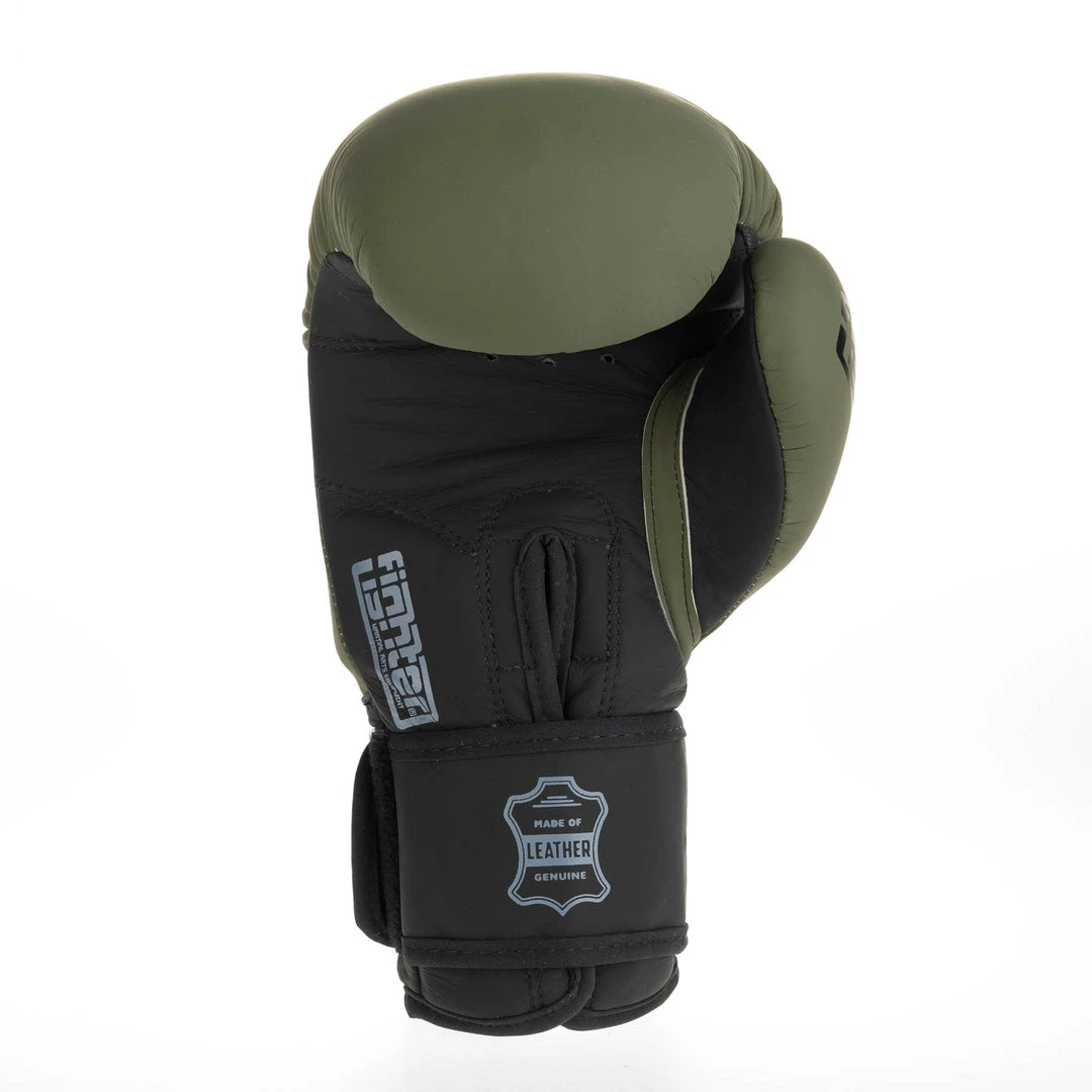 Fighter Boxing Gloves SIAM - Matt Khaki, FBG-003KB 7 Fighter Boxing Gloves SIAM - Matt Khaki, FBG-003KB