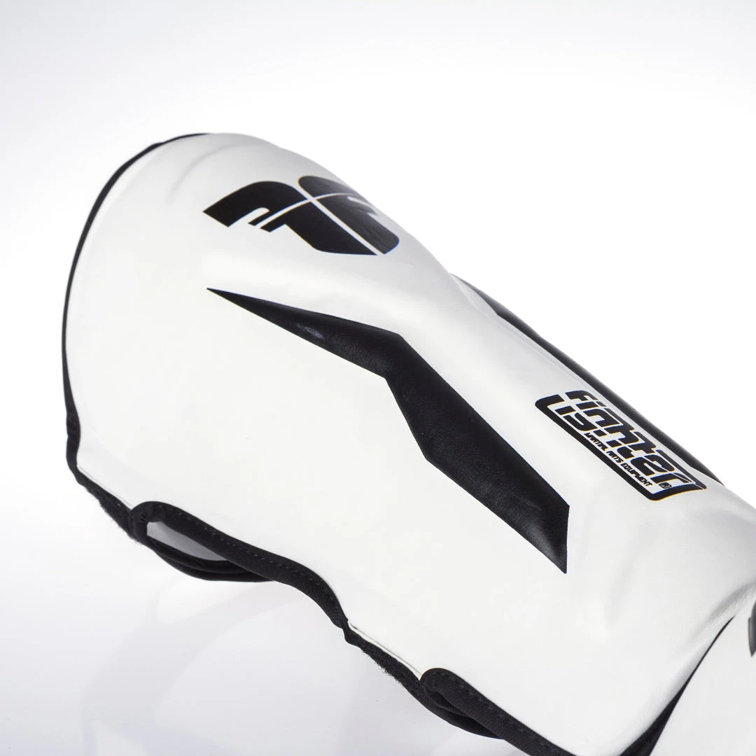 Fighter Shinguards Thai Ergo - White, FSG-004WB 4 Fighter Shinguards Thai Ergo - White, FSG-004WB