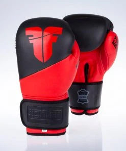 Fighter Boxing Gloves SPLIT-red/black, FBG-001BR 22 Fighter Boxing Gloves SPLIT-red/black, FBG-001BR