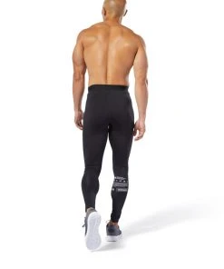 Reebok Crossfit Compression Tights - Black/green, DP4569 Pants
