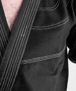 Fighter BJJ Kimono Rice Straw - KIDS - Black, BJJBL-09 BJJ Uniforms