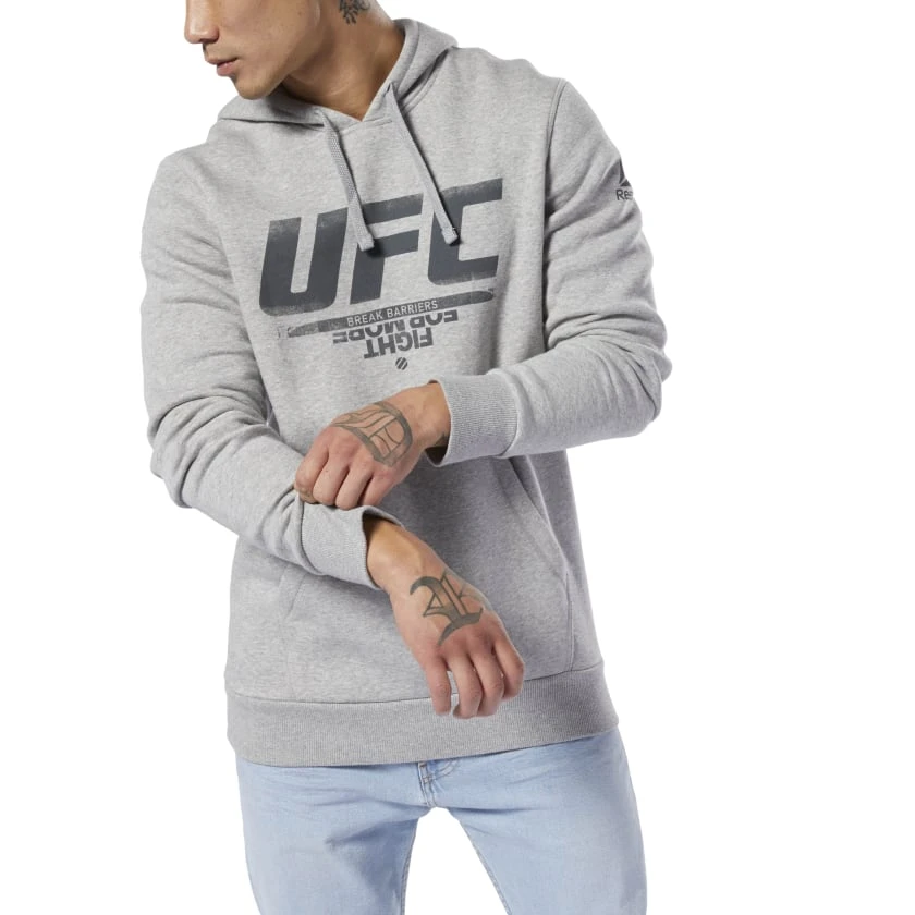Reebok UFC Fan Hood - Grey, DU4577 Hoodies 8 Reebok UFC Fan Hood - Grey, DU4577 Hoodies