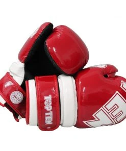 Pointfighter TOP TEN Glossy BLOCK Star - Red/white, 21656-4 GLOVES