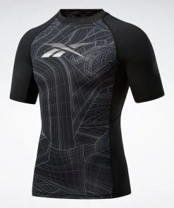 Reebok Printed Compression Tee, FS8579 Training T-Shirts