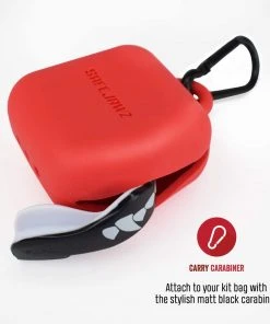 SAFE JAWZ SafeJawz Premium Silicone Case For Mouthguard - Red PROTECTION