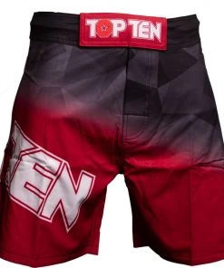 Top Ten MMA Prism Shorts - Red, 18151-41