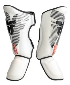 Fighter Shinguards Thai Classic - White/black, JE1573BWH PROTECTION