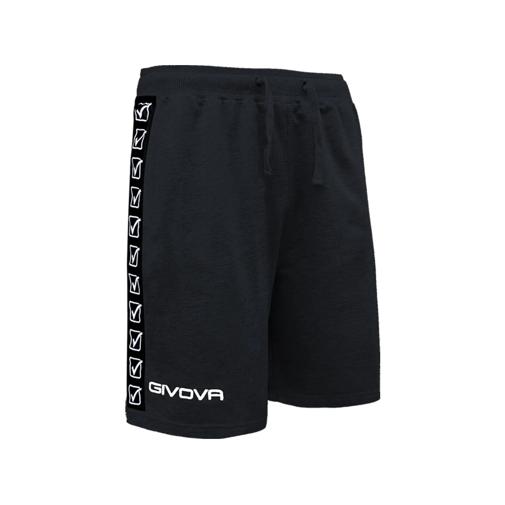Givova Terry Band Shorts - Black, BA04-BLK Training Shorts 3 Givova Terry Band Shorts - Black, BA04-BLK Training Shorts