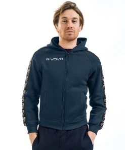 Givova Band Line Hoodie - Blue, BA10BLU