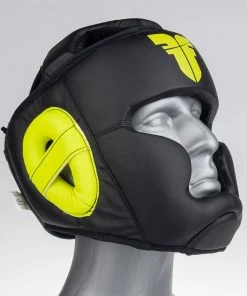 PROTECTION Headguard Fighter Sparring - Black/neon Yellow, JE1421PUBNY