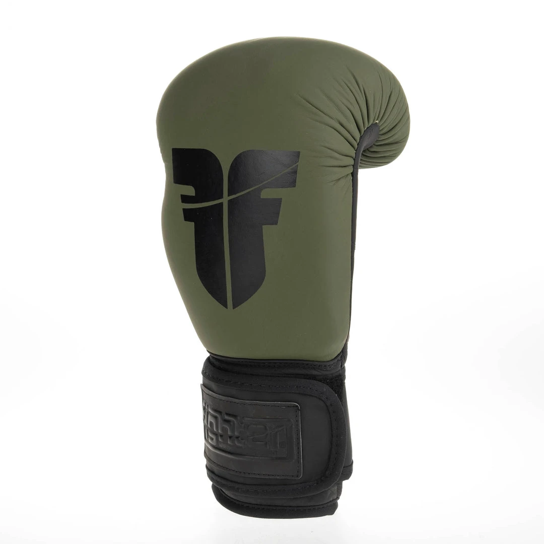 Fighter Boxing Gloves SIAM - Matt Khaki, FBG-003KB 14 Fighter Boxing Gloves SIAM - Matt Khaki, FBG-003KB