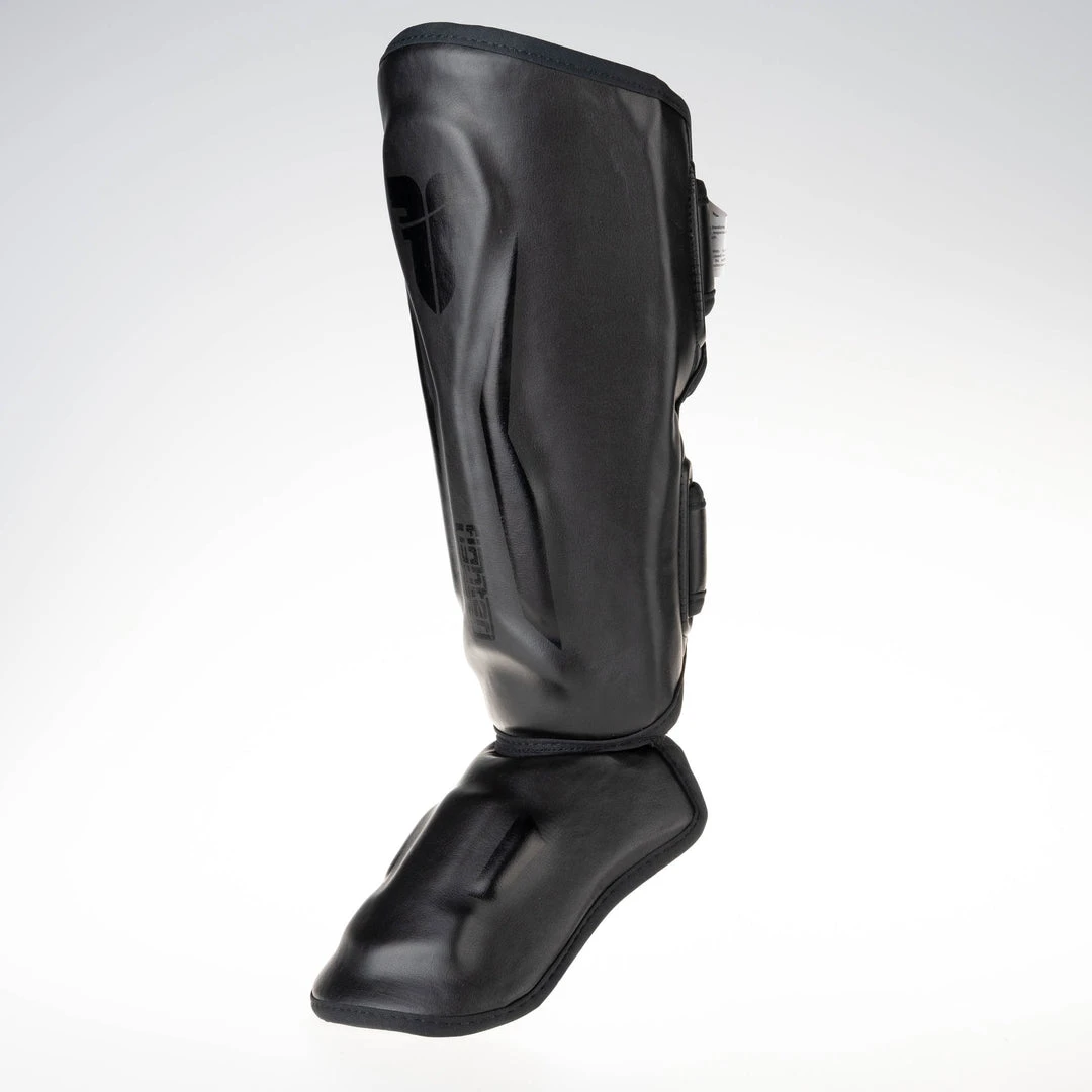 Fighter Shinguards Thai Ergo - Black, FSG-004BB 4 Fighter Shinguards Thai Ergo - Black, FSG-004BB