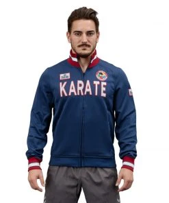 Hoodies Daedo Slim Jacket Karate - Blue/white, CH2220