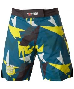 TOP TEN MMA Shorts Jungle - Black/blue/yellow, 18721-62