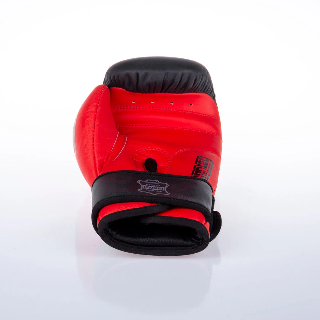 Fighter Boxing Gloves SPLIT-red/black, FBG-001BR 14 Fighter Boxing Gloves SPLIT-red/black, FBG-001BR