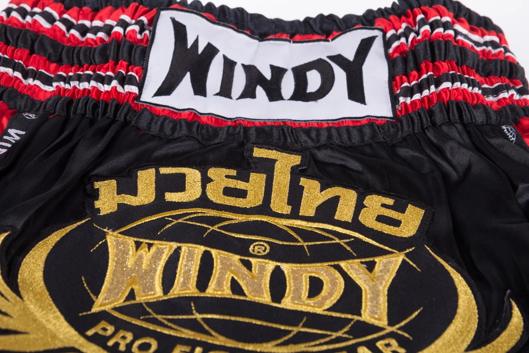 Windy Thai Trunks - Black/red/gold, BSW-BLK-GL 4 Windy Thai Trunks - Black/red/gold, BSW-BLK-GL