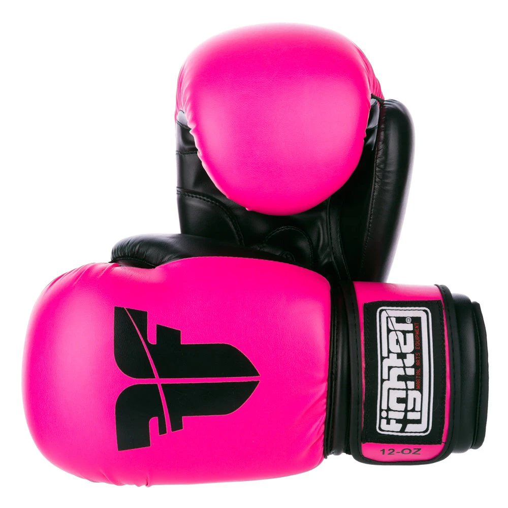 Fighter Basic Gloves - Neon Pink/black, 1376APUFP 3 Fighter Basic Gloves - Neon Pink/black, 1376APUFP