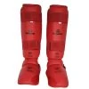 Hayashi PROTECTION Karate Kickprotector - Instep And Shin WKF - Red, 343-4