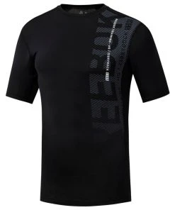 Reebok Training T-Shirts Workout Graphic Compression Tee - Black, EC0960